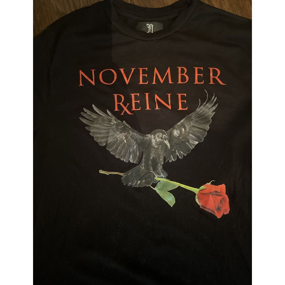 NOVEMBER REINE (BLACK RAVEN ROSE T-SHIRT) Men's Size Medium SOLD OUT